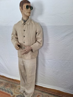 Authentic WW2 German  drillich HBT tunic & trousers M40 Wehrmacht work uniform