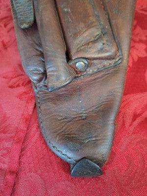 Original WW2 Finnish Air Force Pilots Leather Lahti Pistol Holster - Image 9