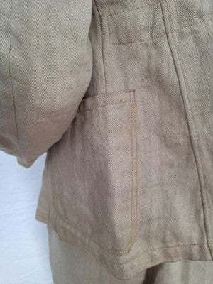 Authentic WW2 German  drillich HBT tunic & trousers M40 Wehrmacht work uniform - Image 14