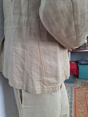 Authentic WW2 German  drillich HBT tunic & trousers M40 Wehrmacht work uniform - Image 6