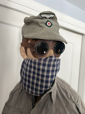 WW2 German Wehrmacht Rommel Afrika Korps Leather Dust Goggles Mint Condition - Image 13