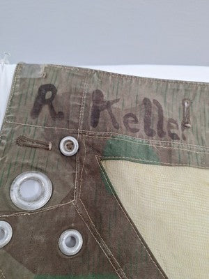 Very Rare WW2 German Splinter Camo Mosquito Net Shelter Quarter  (Zeltbahn) - Image 13