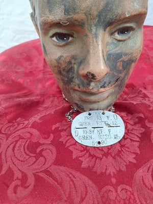 Authentic WW2 German aluminum dog tag company commander #5190 - Image 9