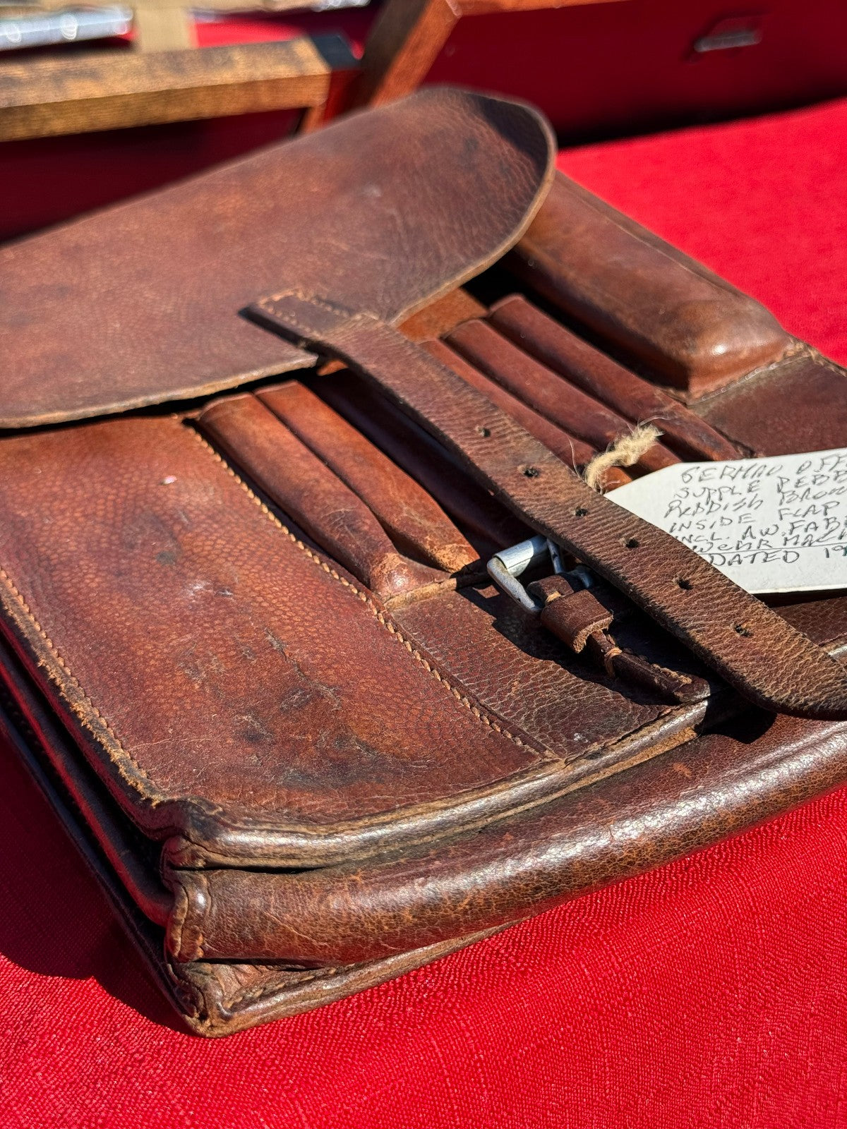 Mint Condition WW2 German Wehrmacht Officer's Map Case with 4'x4' Military Map - Image 2