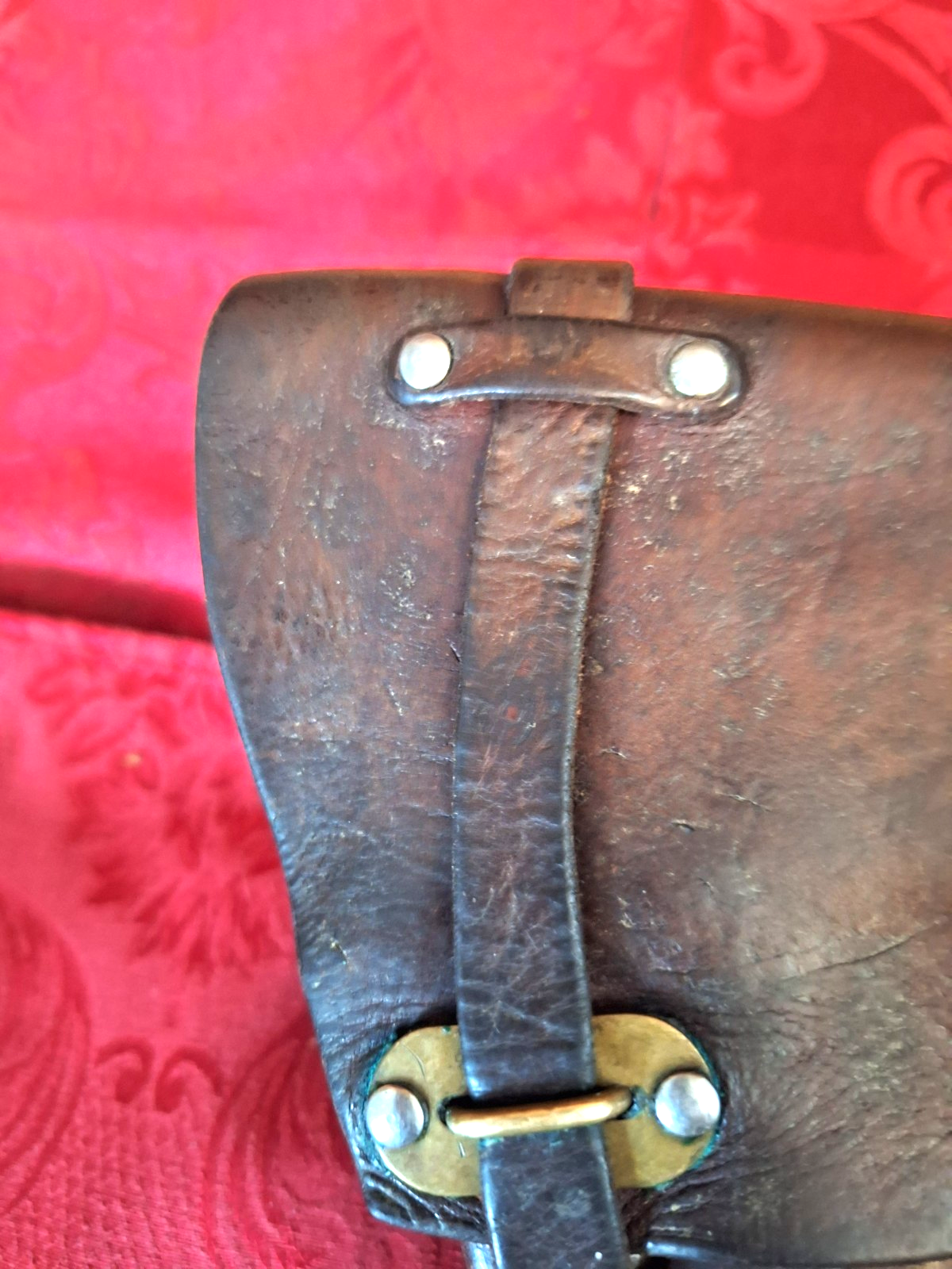 Original WW2 Finnish Air Force Pilots Leather Lahti Pistol Holster - Image 3