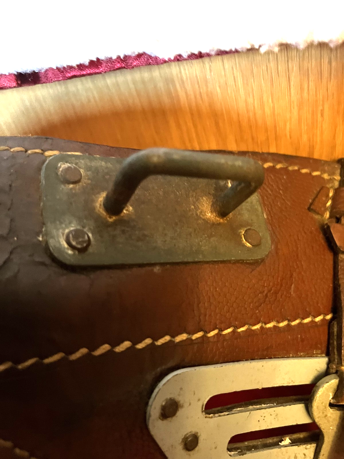 WW2 German Cavalry Leather Overthrow Coupling Device Sattel Uberwurf 34 1943 CEA - Image 4