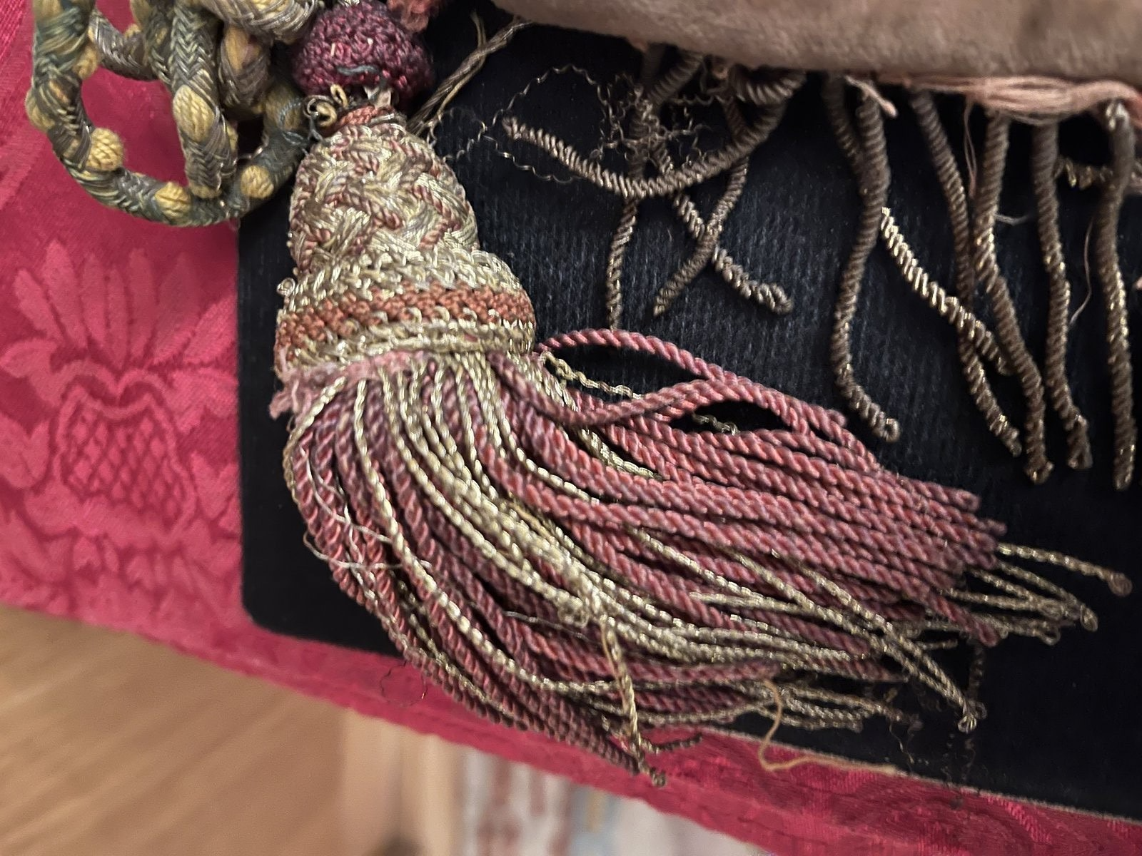 Mussolini Il Duce Trumpet Banner Guardia Pretoriana Personal Bodyguard Gold Silk - Image 5