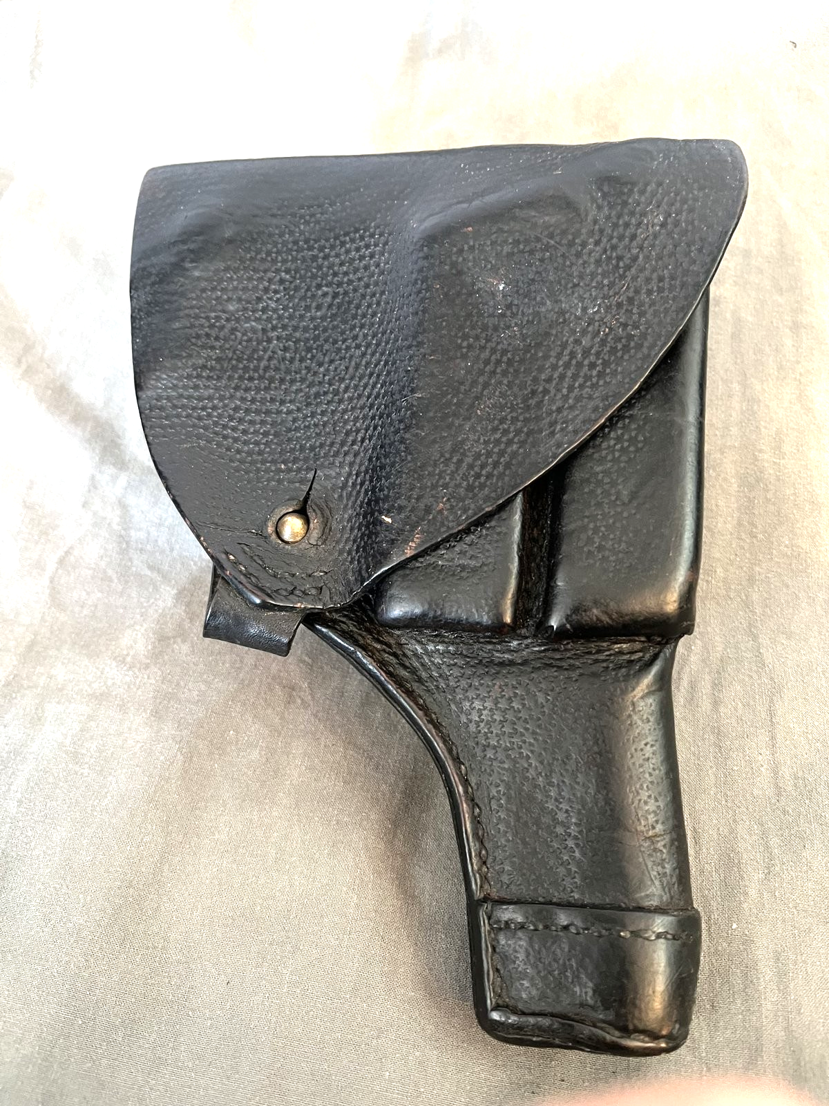 Original Swedish Issue M1907 FN M1903 Browning Pistol Holster Black Leather WWII