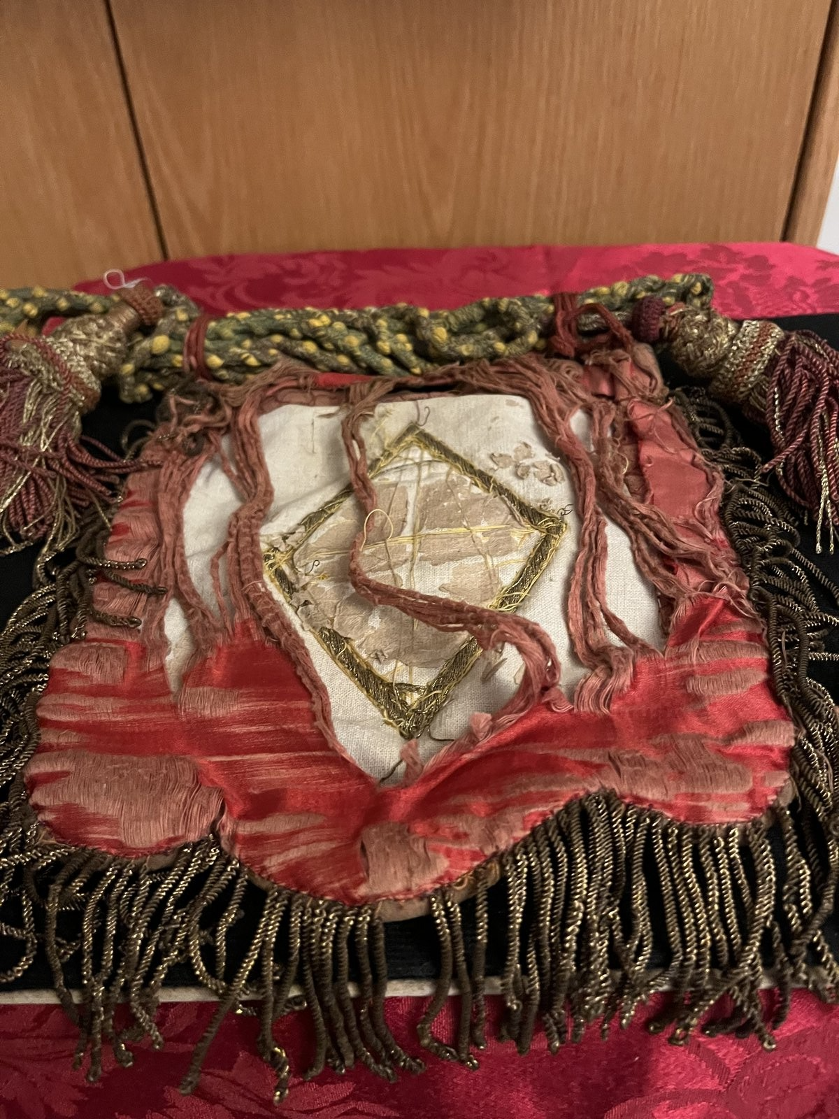 Mussolini Il Duce Trumpet Banner Guardia Pretoriana Personal Bodyguard Gold Silk - Image 8