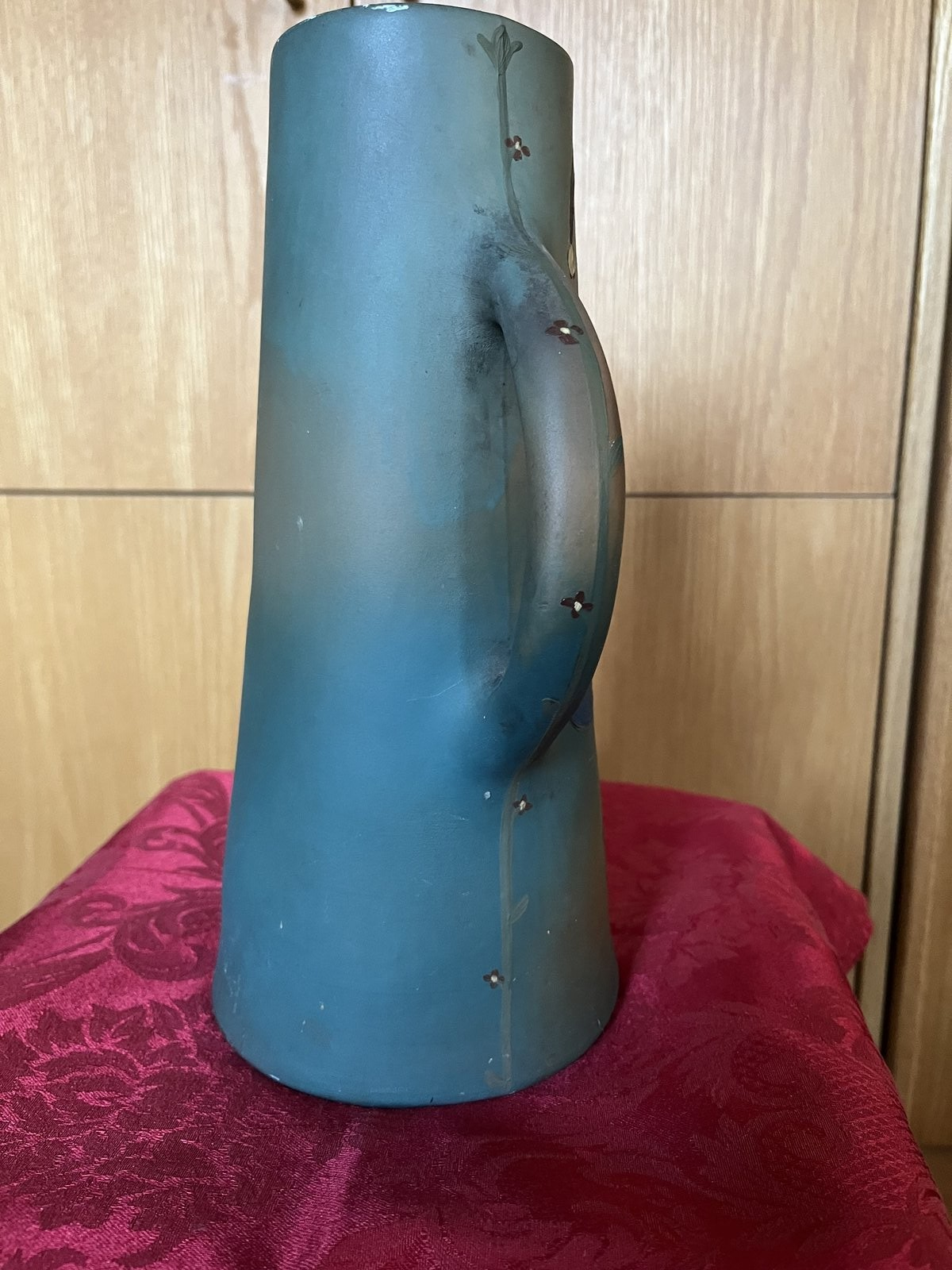 Early 20thC Weller Dickinsonware Pottery Pitcher Medieval Jester Mint 11.5" 590 - Image 4