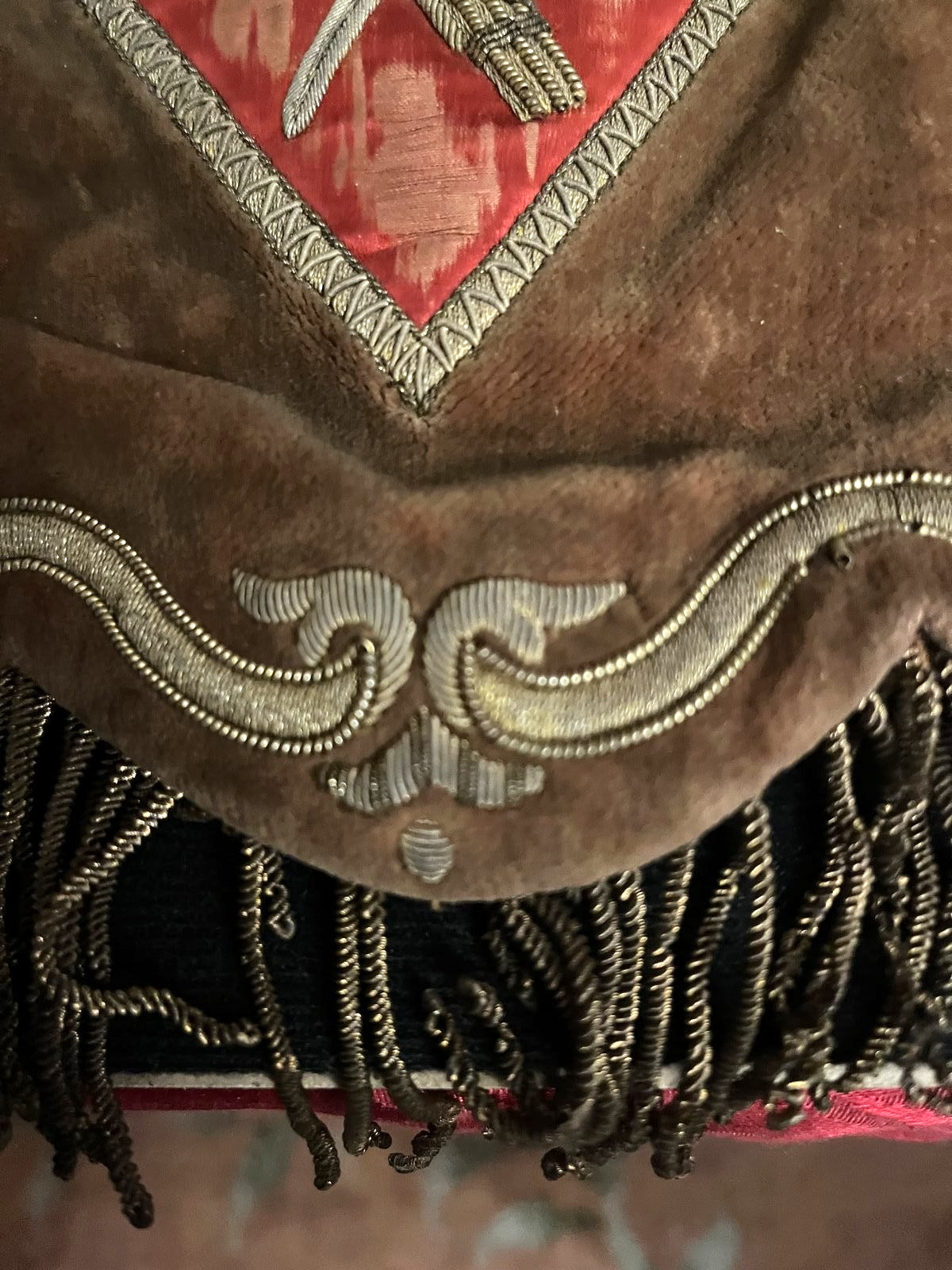 Mussolini Il Duce Trumpet Banner Guardia Pretoriana Personal Bodyguard Gold Silk - Image 4