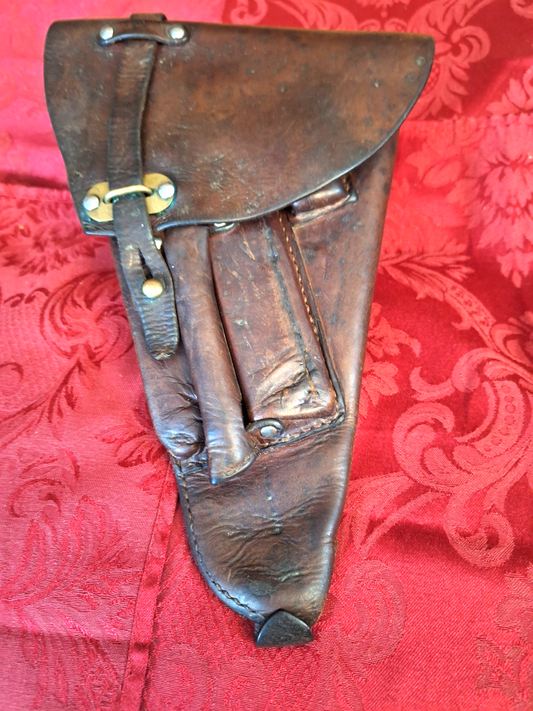 Original WW2 Finnish Air Force Pilots Leather Lahti Pistol Holster