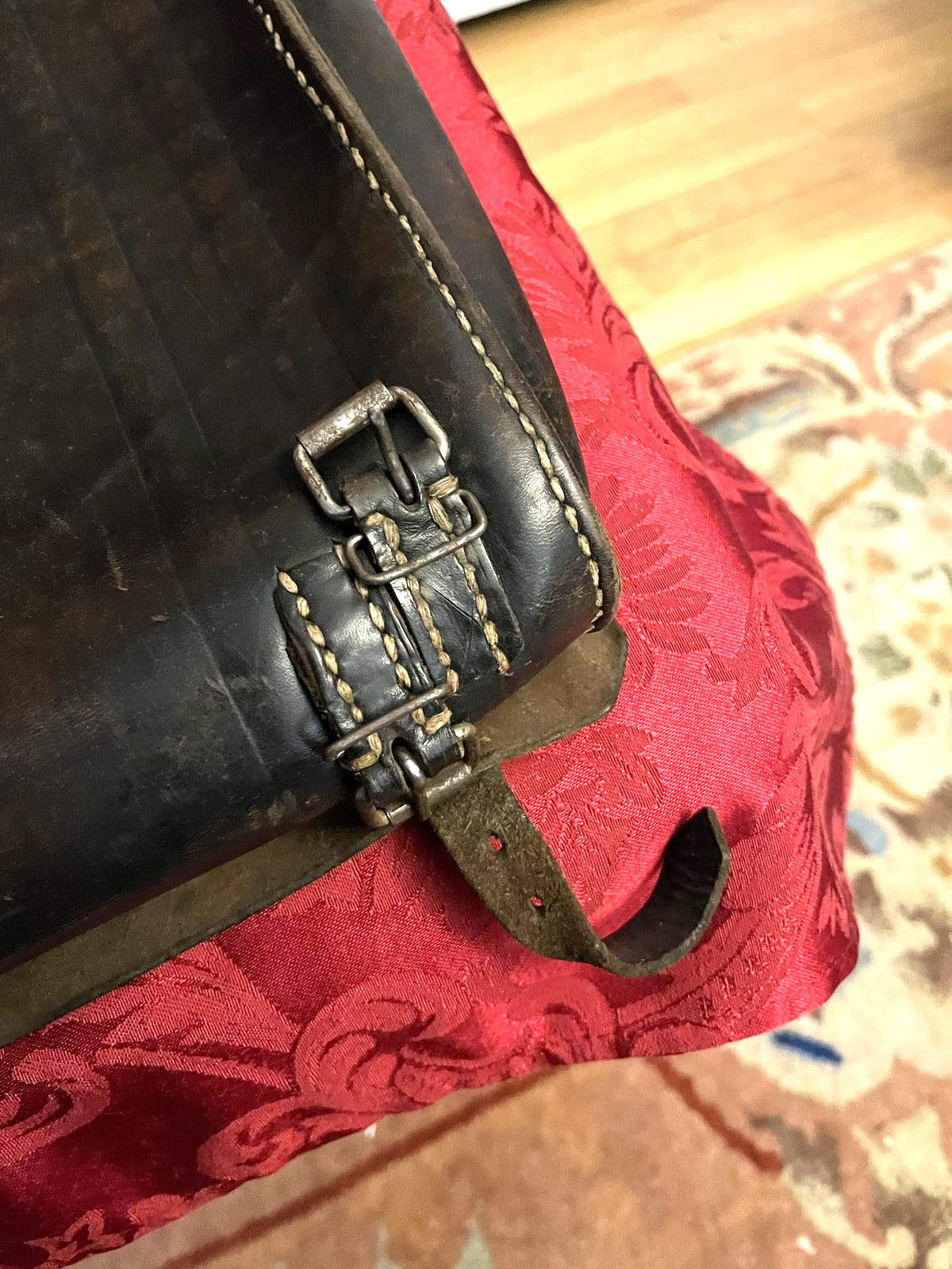 Pre-WW2 German Youth Leather School Bag Backpack Brown Tin Drum Movie Prop - Image 4