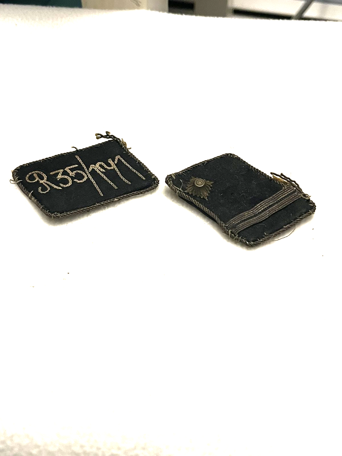 WW2 German SA Stormtrooper Brownshirts Collar Tabs Rank Oberscharfuhrer RZM Tag - Image 2