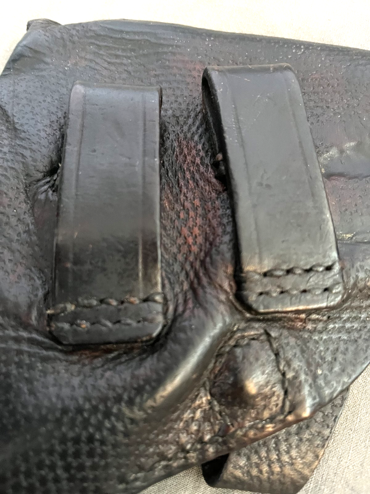 Original Swedish Issue M1907 FN M1903 Browning Pistol Holster Black Leather WWII - Image 7