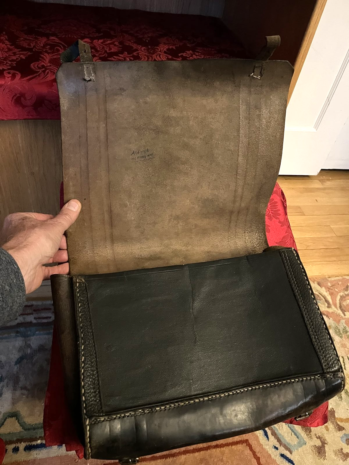 Pre-WW2 German Youth Leather School Bag Backpack Brown Tin Drum Movie Prop - Image 8