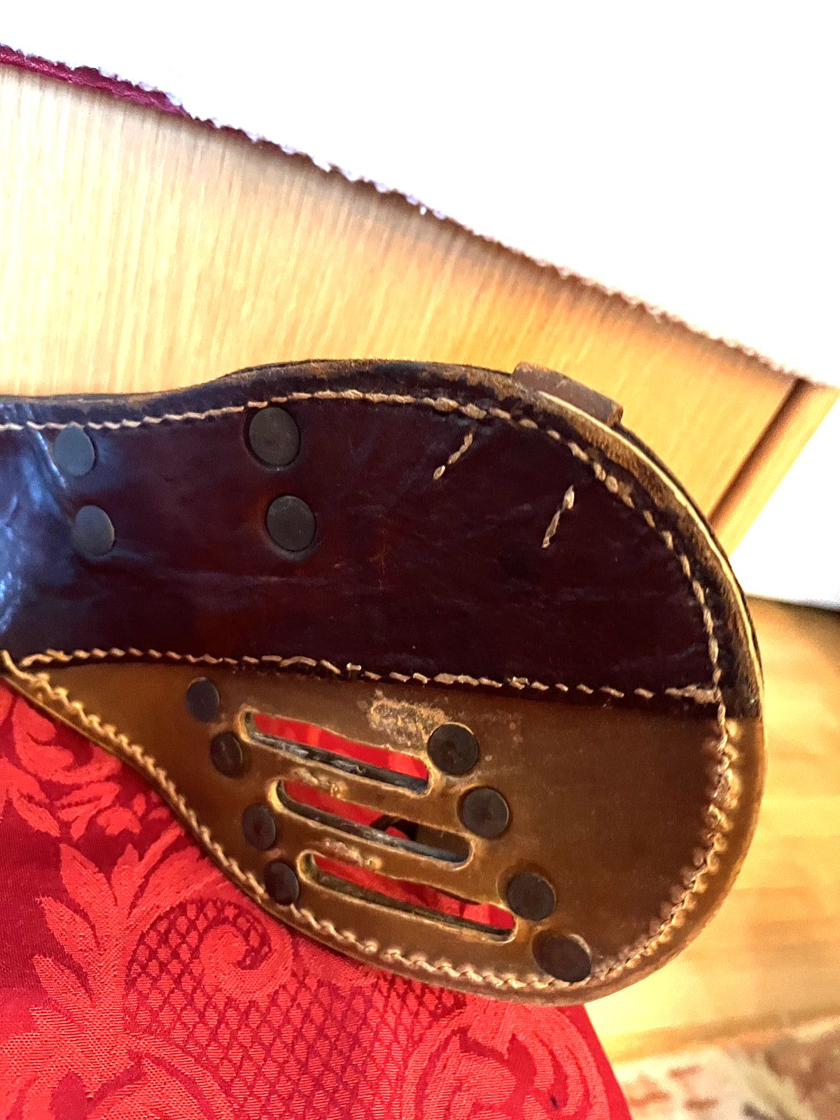 WW2 German Cavalry Leather Overthrow Coupling Device Sattel Uberwurf 34 1943 CEA - Image 7