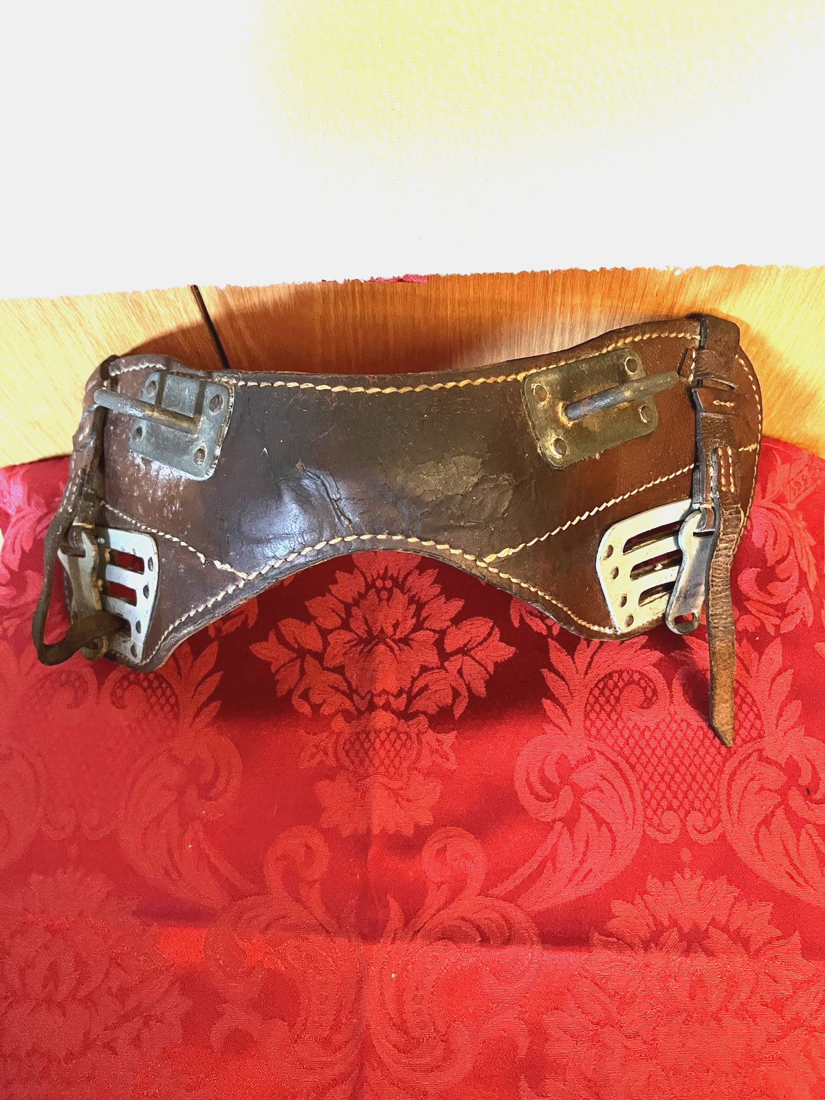 WW2 German Cavalry Leather Overthrow Coupling Device Sattel Uberwurf 34 1943 CEA