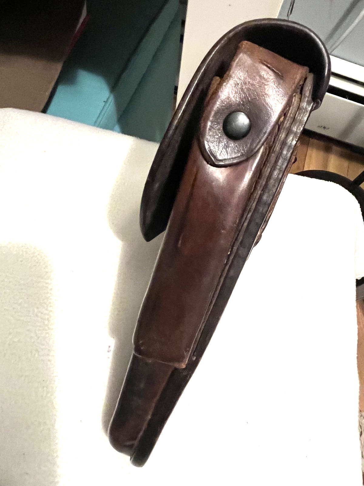 WW2 Bulgarian P08 Luger Leather Pistol Holster German Eagle Stamp P38 1908 Brown - Image 3