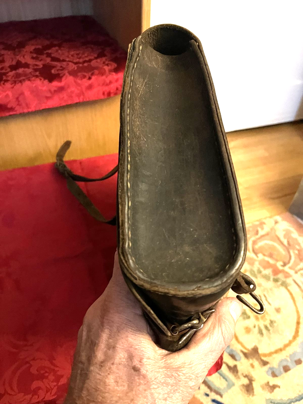 Pre-WW2 German Youth Leather School Bag Backpack Brown Tin Drum Movie Prop - Image 6