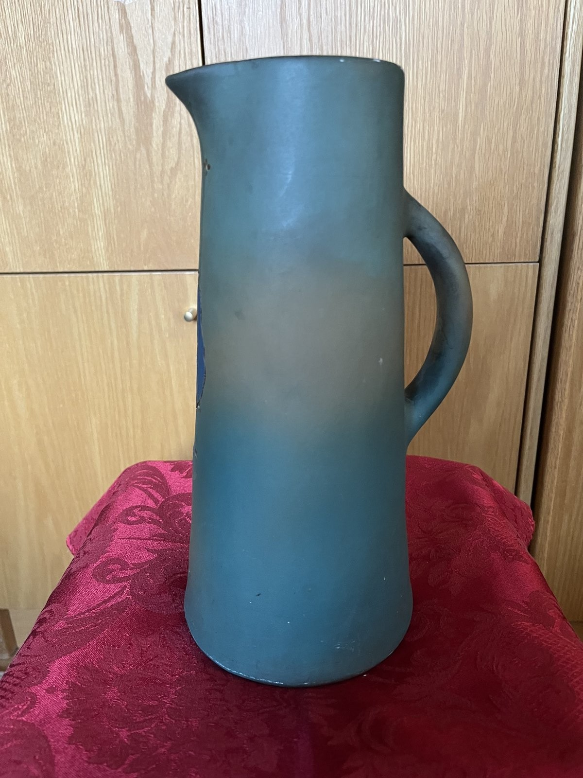 Early 20th C USA Weller Dickinsonware Pottery Pitcher Medieval Jester Rare Mint - Image 3