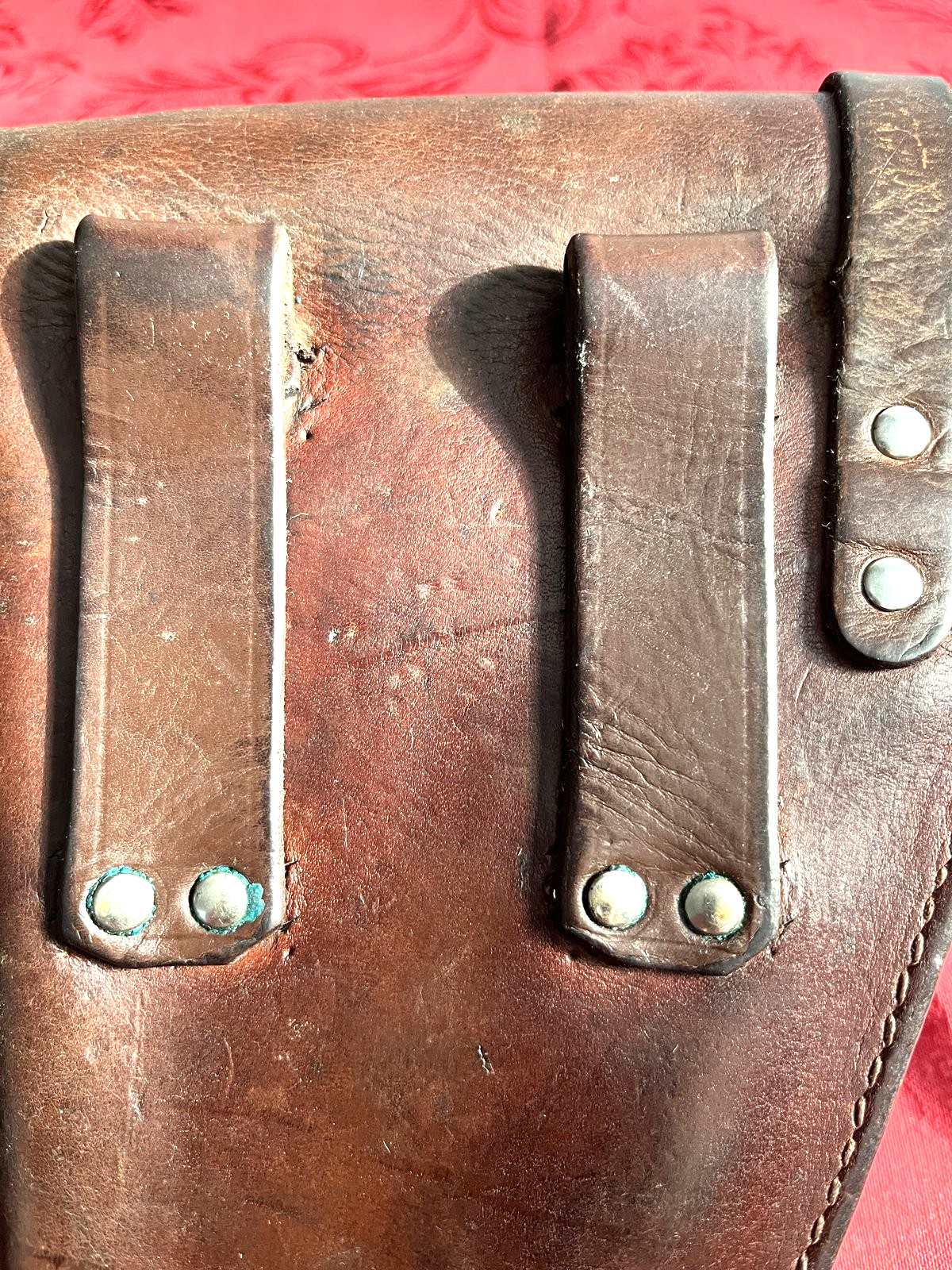 Original WW2 Finnish Air Force Pilots Leather Lahti Pistol Holster - Image 6