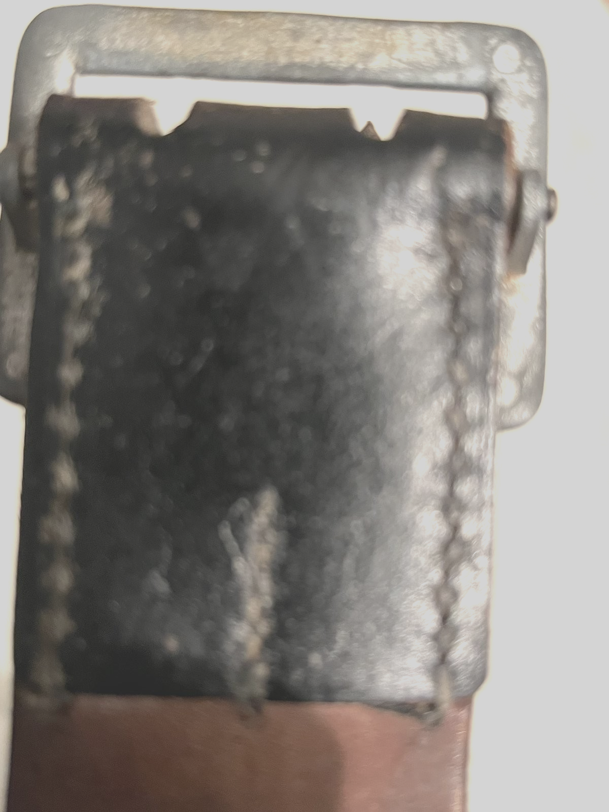 100 % Original  German  Wehrmacht  WW2  Officer  Double Claw  Leather  Belt - Image 6