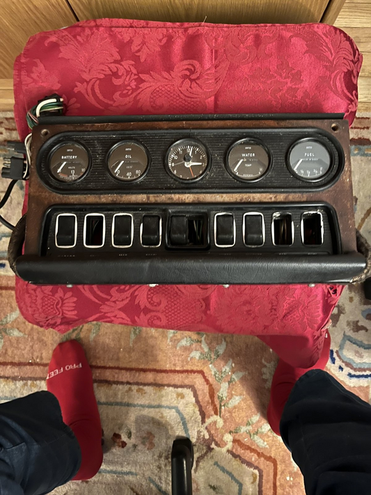 1968-73 Original Jaguar XJ Series 1 Smith Gauges Dashboard Walnut Cluster