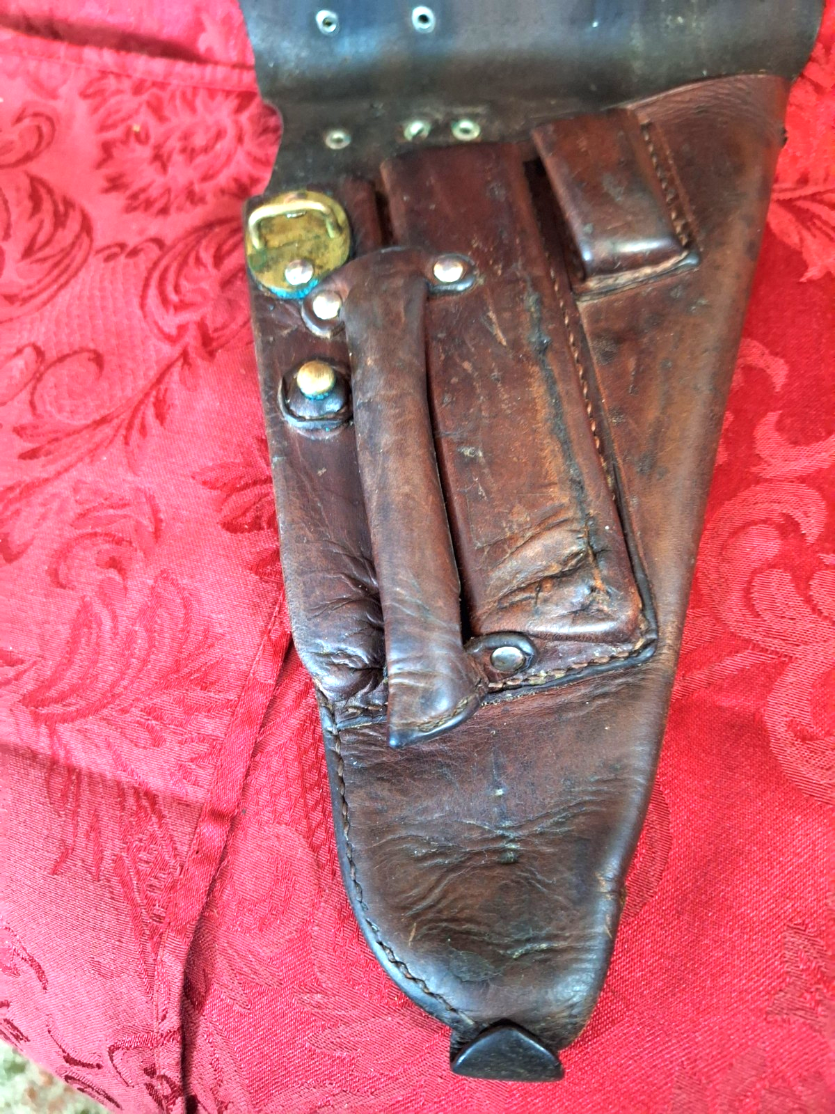 Original WW2 Finnish Air Force Pilots Leather Lahti Pistol Holster - Image 8